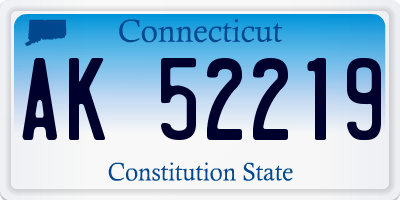 CT license plate AK52219