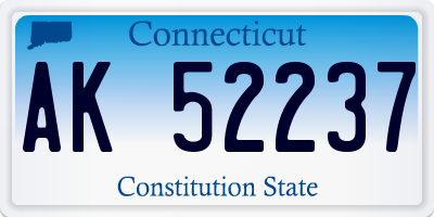 CT license plate AK52237
