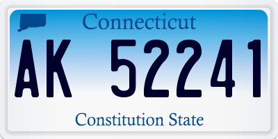 CT license plate AK52241