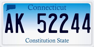 CT license plate AK52244