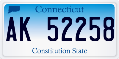 CT license plate AK52258