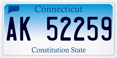 CT license plate AK52259