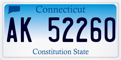 CT license plate AK52260
