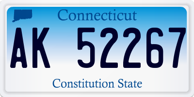 CT license plate AK52267