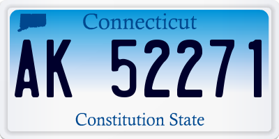 CT license plate AK52271