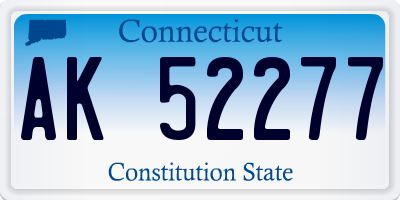 CT license plate AK52277