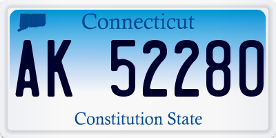 CT license plate AK52280