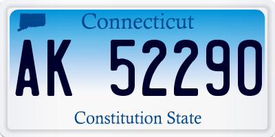 CT license plate AK52290