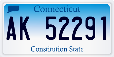 CT license plate AK52291