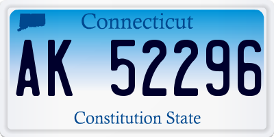 CT license plate AK52296