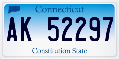 CT license plate AK52297