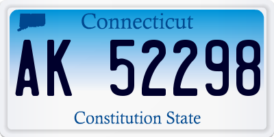 CT license plate AK52298