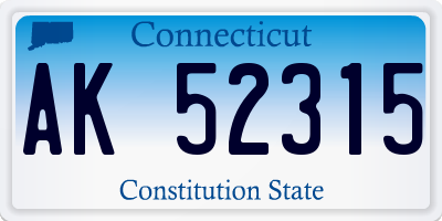 CT license plate AK52315