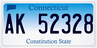 CT license plate AK52328