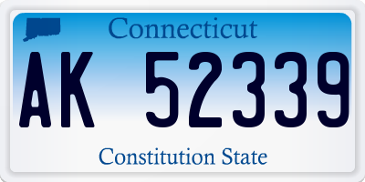 CT license plate AK52339
