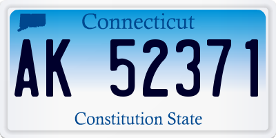 CT license plate AK52371