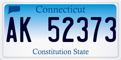 CT license plate AK52373