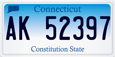 CT license plate AK52397