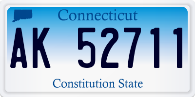 CT license plate AK52711