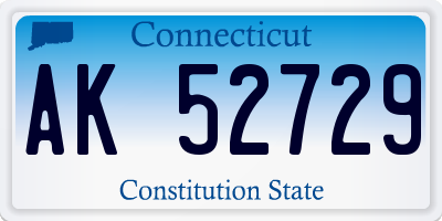 CT license plate AK52729
