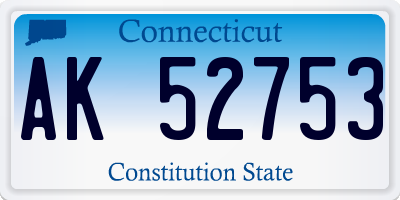 CT license plate AK52753