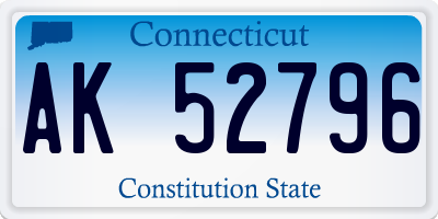 CT license plate AK52796