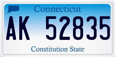 CT license plate AK52835