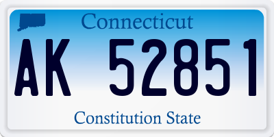 CT license plate AK52851