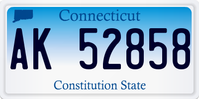 CT license plate AK52858