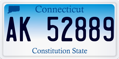 CT license plate AK52889