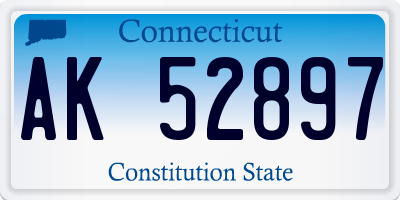 CT license plate AK52897