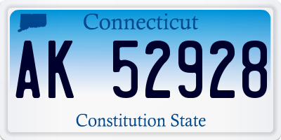CT license plate AK52928