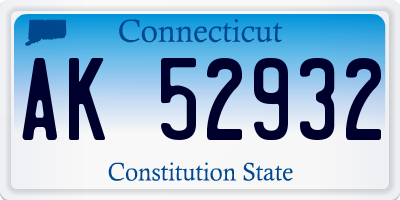 CT license plate AK52932