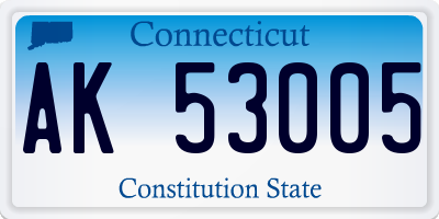 CT license plate AK53005