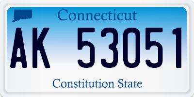 CT license plate AK53051
