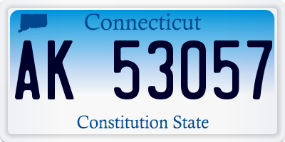 CT license plate AK53057