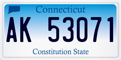 CT license plate AK53071