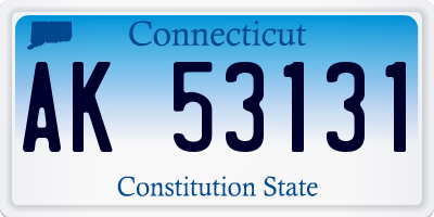 CT license plate AK53131