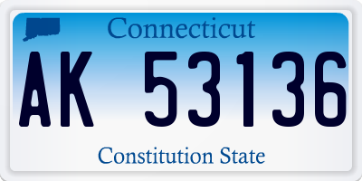 CT license plate AK53136