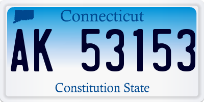 CT license plate AK53153