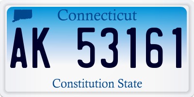 CT license plate AK53161