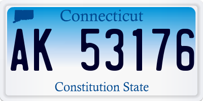 CT license plate AK53176