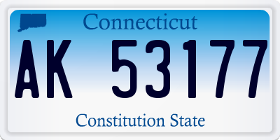 CT license plate AK53177