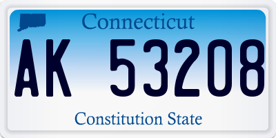 CT license plate AK53208