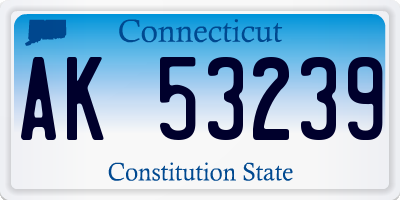 CT license plate AK53239