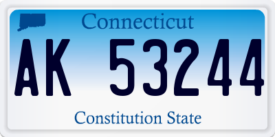 CT license plate AK53244