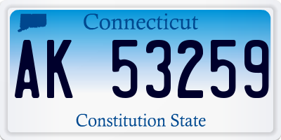 CT license plate AK53259