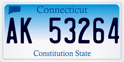 CT license plate AK53264