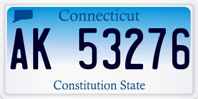 CT license plate AK53276