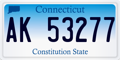 CT license plate AK53277